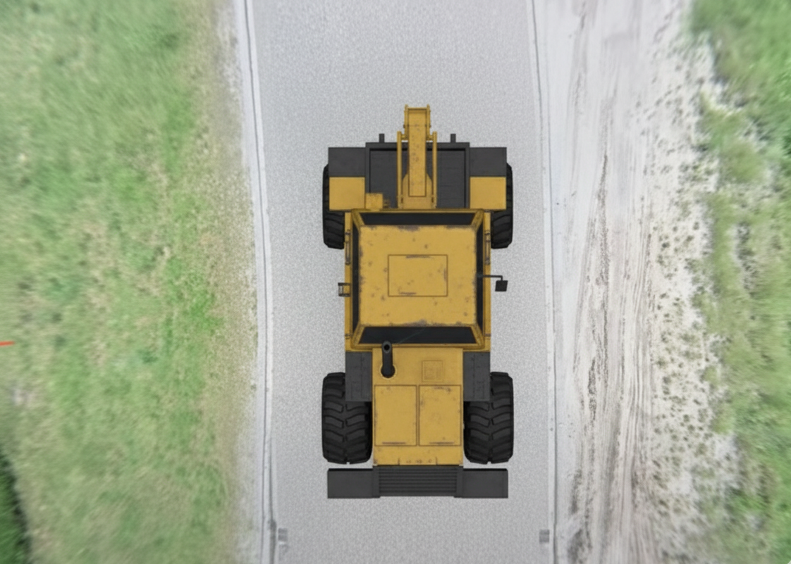 Сшитый вид сверху 360°